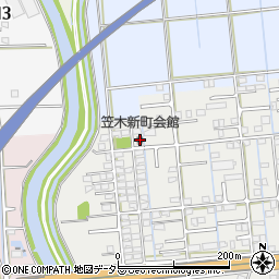 笠木新町会館周辺の地図