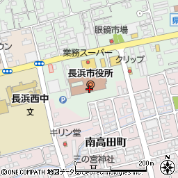 長浜市役所　スポーツ振興課周辺の地図