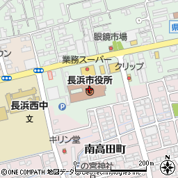 長浜市役所周辺の地図