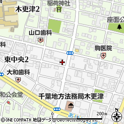 ローソン木更津東中央二丁目店周辺の地図