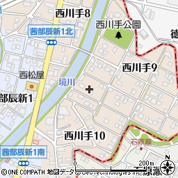 岐阜県岐阜市西川手9丁目168周辺の地図