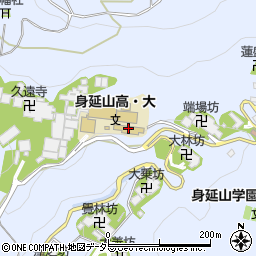 身延山高等学校周辺の地図