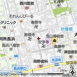 滋賀県長浜市元浜町周辺の地図