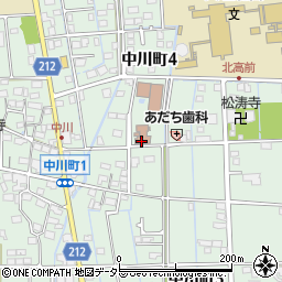 大垣市役所　中川地区センター周辺の地図