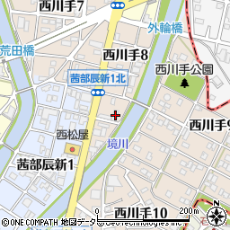 岐阜県岐阜市西川手8丁目93周辺の地図