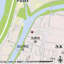 岐阜県岐阜市次木760周辺の地図