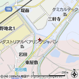 愛知県犬山市塔野地横松周辺の地図
