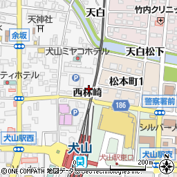 愛知県犬山市犬山西林崎周辺の地図