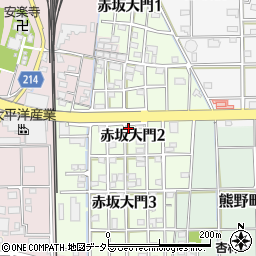 岐阜県大垣市赤坂大門周辺の地図