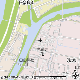 岐阜県岐阜市次木786周辺の地図