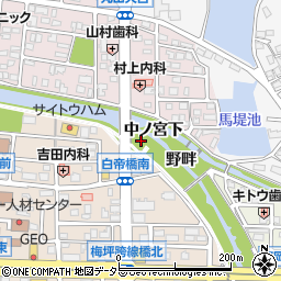愛知県犬山市犬山（中ノ宮下）周辺の地図