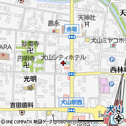 犬山シティホテル周辺の地図