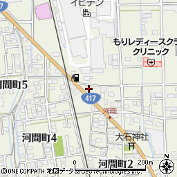 岐阜県大垣市河間町周辺の地図