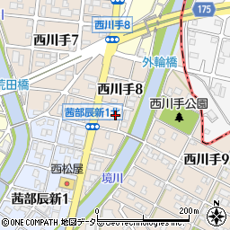 岐阜県岐阜市西川手8丁目53周辺の地図