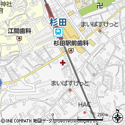 横浜農協杉田支店周辺の地図