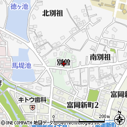 愛知県犬山市富岡別曽周辺の地図