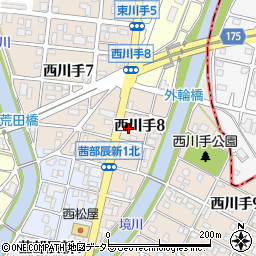 岐阜県岐阜市西川手8丁目46周辺の地図