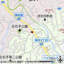 神奈川県横浜市磯子区栗木2丁目4-1周辺の地図
