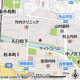 愛知県犬山市丸山天白町105周辺の地図