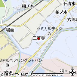 愛知県犬山市善師野（三軒寺）周辺の地図