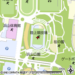 島根県立浜山公園　陸上競技場周辺の地図