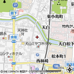 愛知県犬山市犬山東余坂周辺の地図