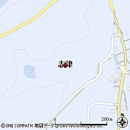 鳥取県倉吉市志津周辺の地図