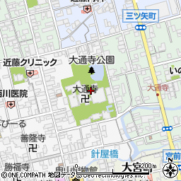 大通寺公園周辺の地図