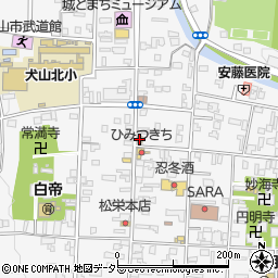 山田五平餅店周辺の地図