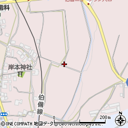 鳥取県伯耆町（西伯郡）岸本周辺の地図