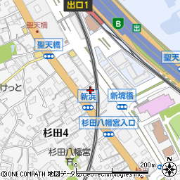 杉田南部自治会館周辺の地図