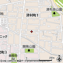 岐阜県大垣市津村町1丁目187周辺の地図