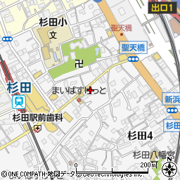 杉田新道周辺の地図