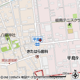 ファミリーマート岐南町平島店周辺の地図