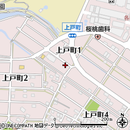 岐阜県各務原市上戸町1丁目55周辺の地図