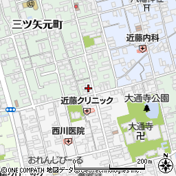 長浜信用金庫三ツ矢支店周辺の地図