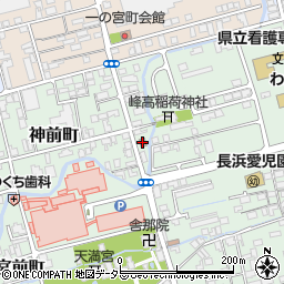 神前上町自治会館周辺の地図