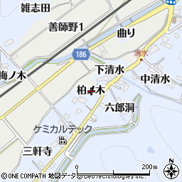 愛知県犬山市善師野柏ノ木周辺の地図