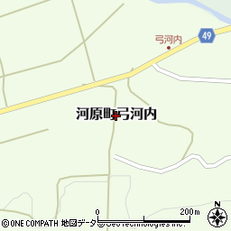 鳥取県鳥取市河原町弓河内周辺の地図