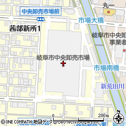岐阜市中央卸売市場周辺の地図