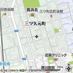 滋賀県長浜市三ツ矢元町周辺の地図