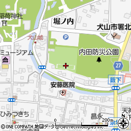 内田多目的広場テニスコート周辺の地図