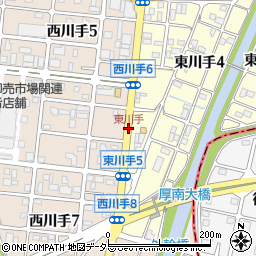 東川手周辺の地図
