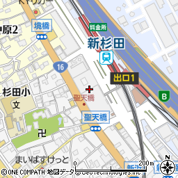 花だよりスズキヤ　新杉田店周辺の地図