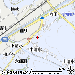愛知県犬山市善師野（庄洞）周辺の地図