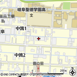 中部三本コーヒー岐阜支店周辺の地図