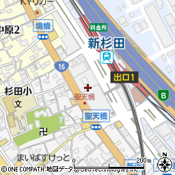 はなまるうどんらびすた新杉田店周辺の地図