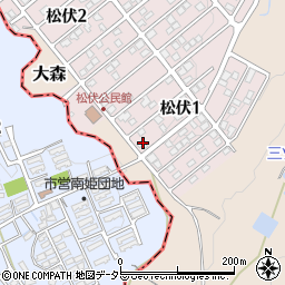 岐阜県可児市松伏1丁目95周辺の地図