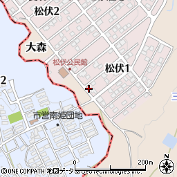 岐阜県可児市松伏1丁目114周辺の地図