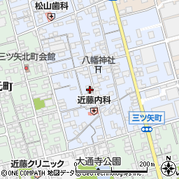 長浜三ツ矢郵便局 ＡＴＭ周辺の地図